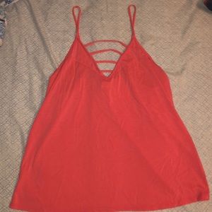 Coral strappy tank
